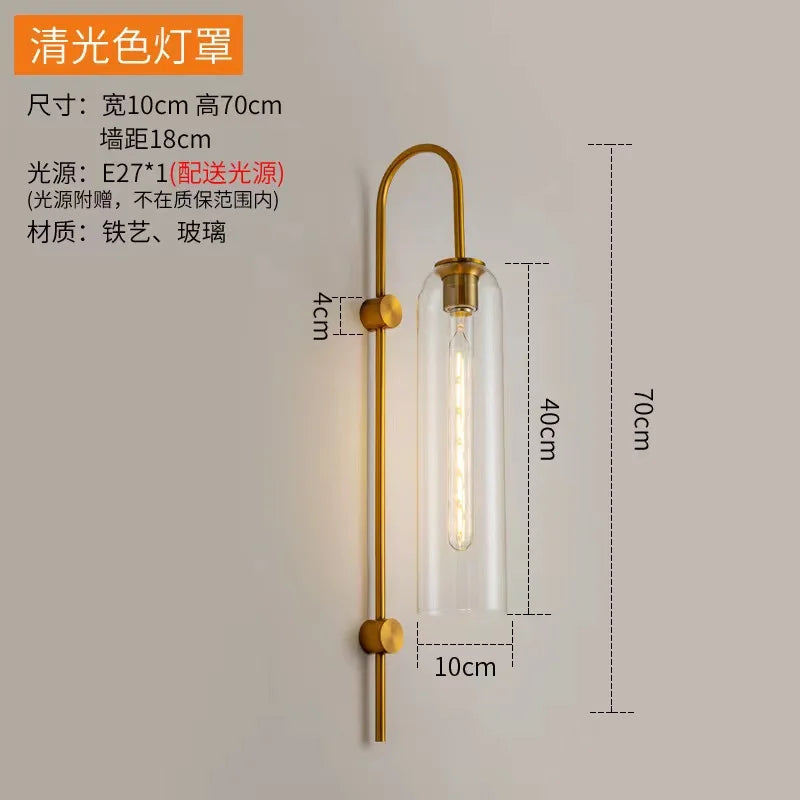 Moderne glazen wandlamp