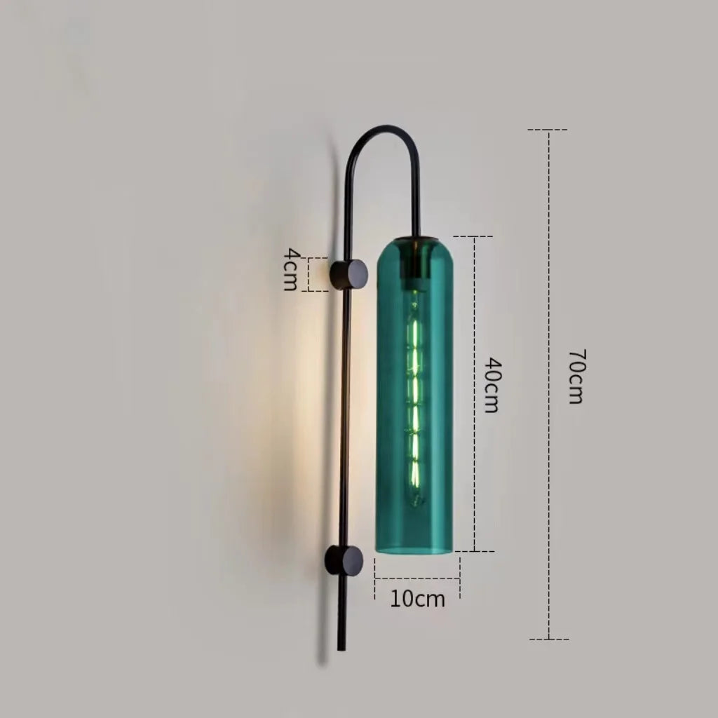 Moderne glazen wandlamp