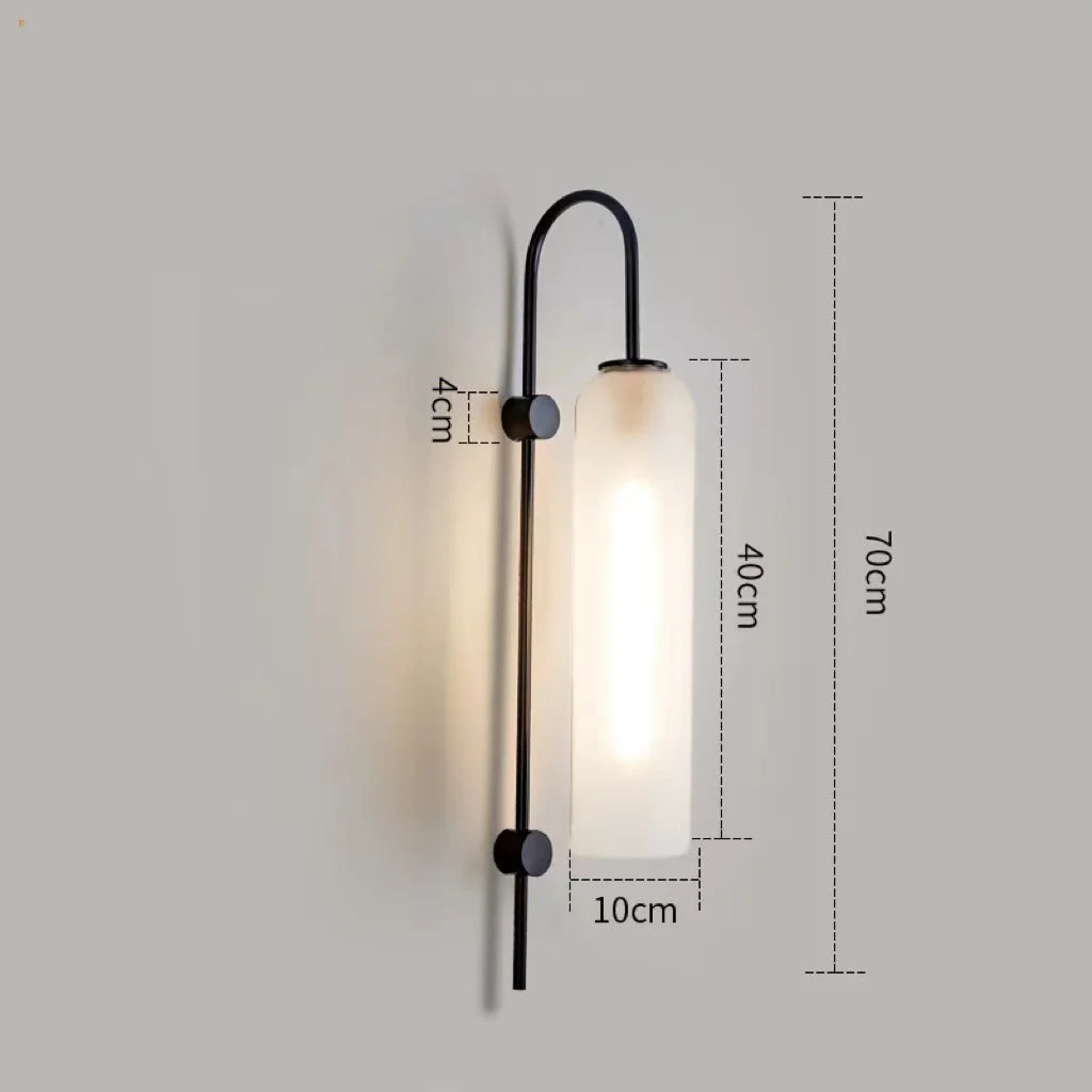 Moderne glazen wandlamp