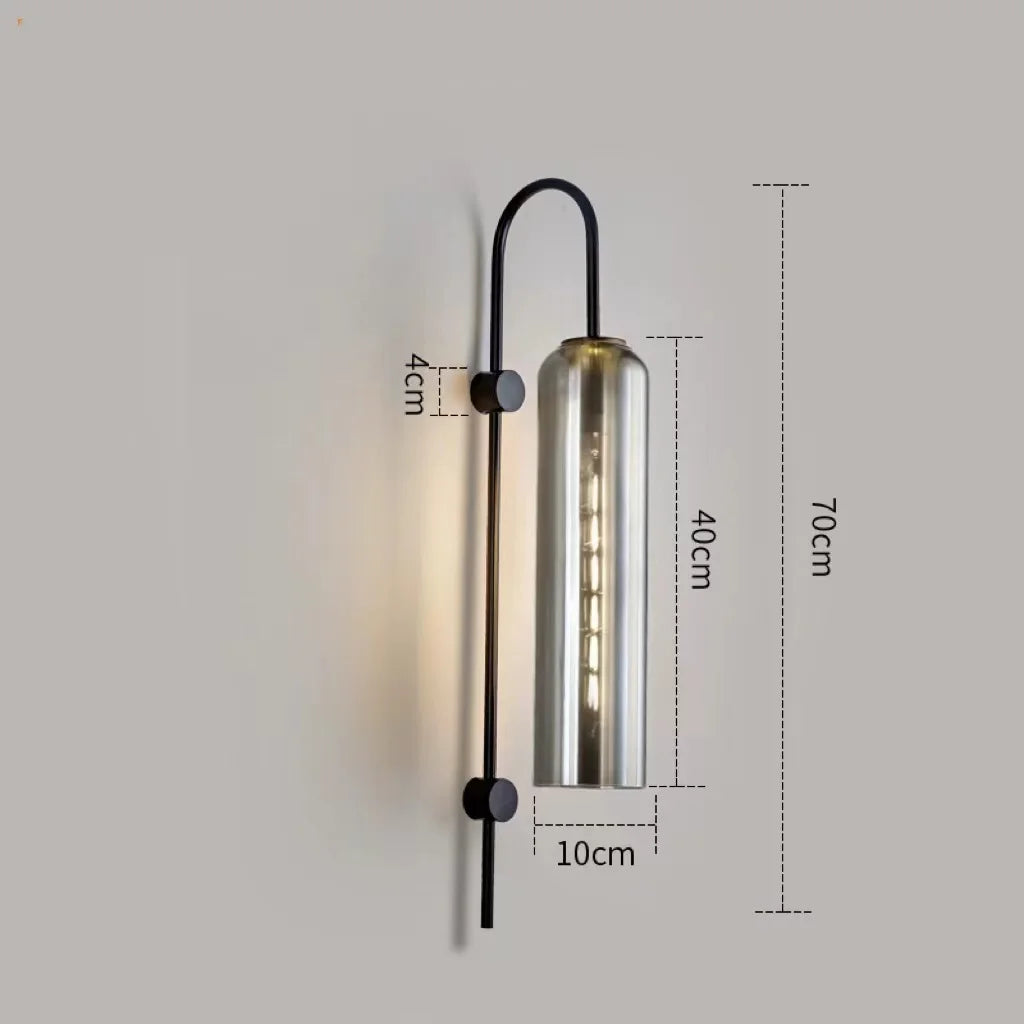 Moderne glazen wandlamp