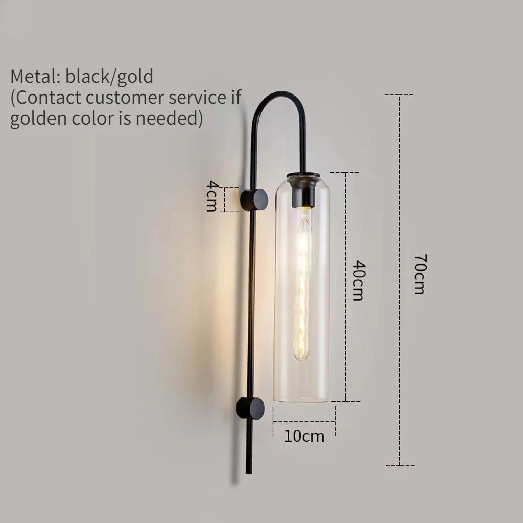 Moderne glazen wandlamp