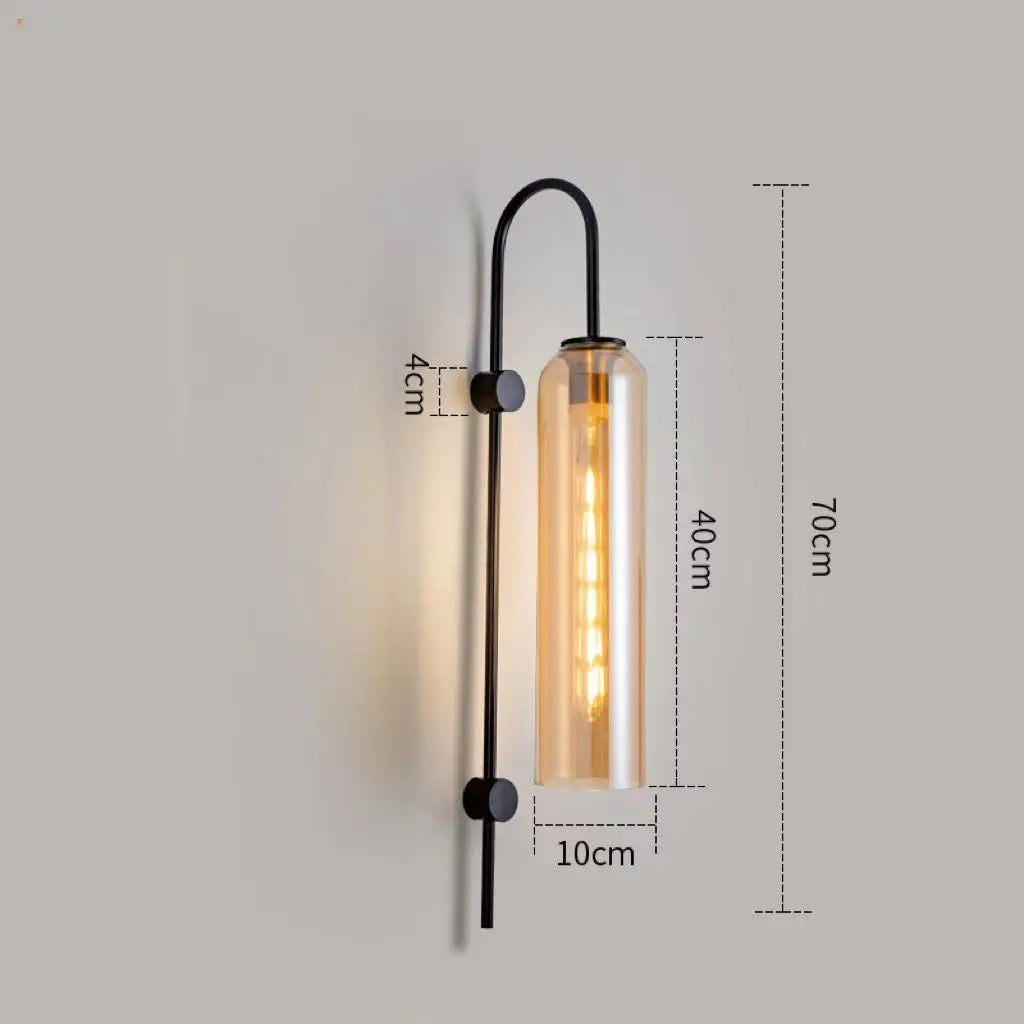 Moderne glazen wandlamp