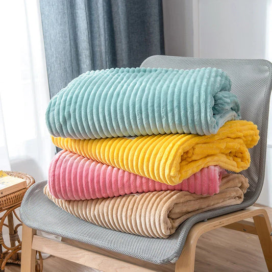 LuxeLine | gestreepte flanellen vloerkleden