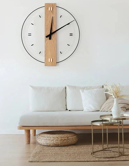 Silentoak | stille houten wandklok