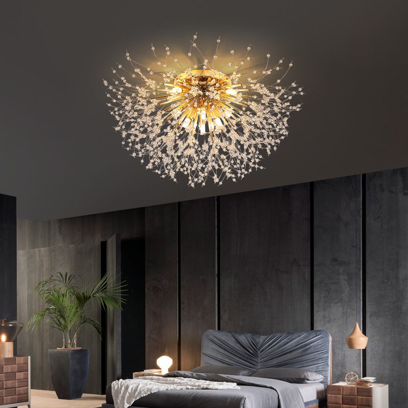 Kristallen plafondlamp paardenbloem
