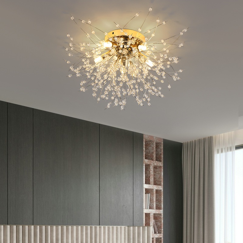 Kristallen plafondlamp paardenbloem
