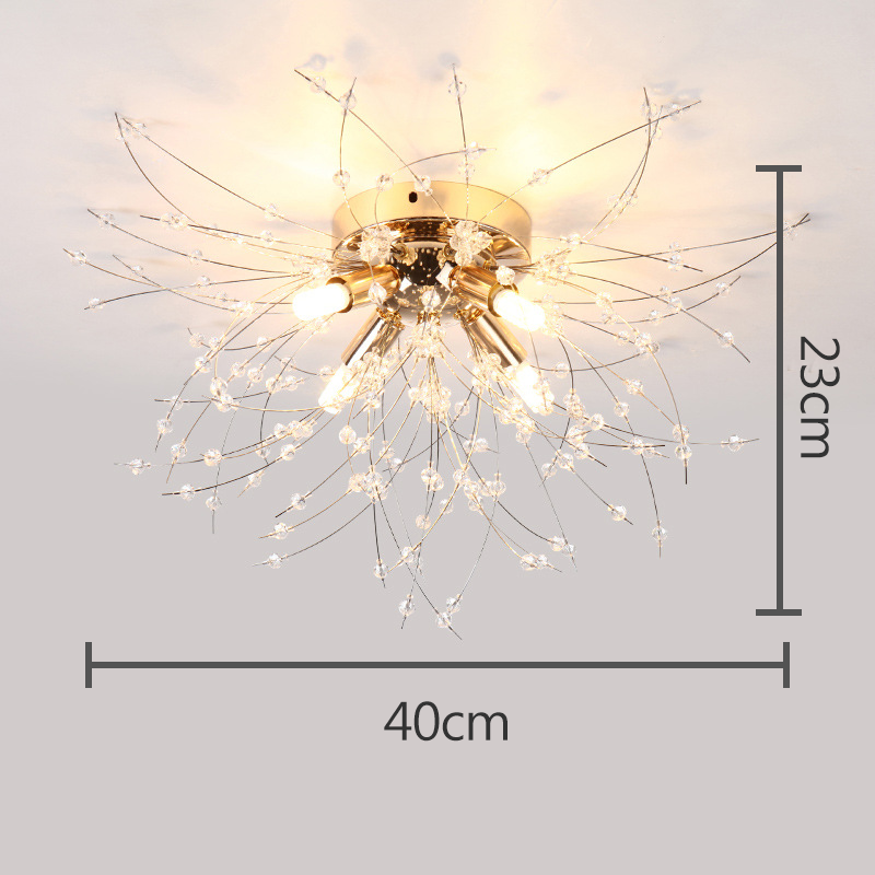 Kristallen plafondlamp paardenbloem