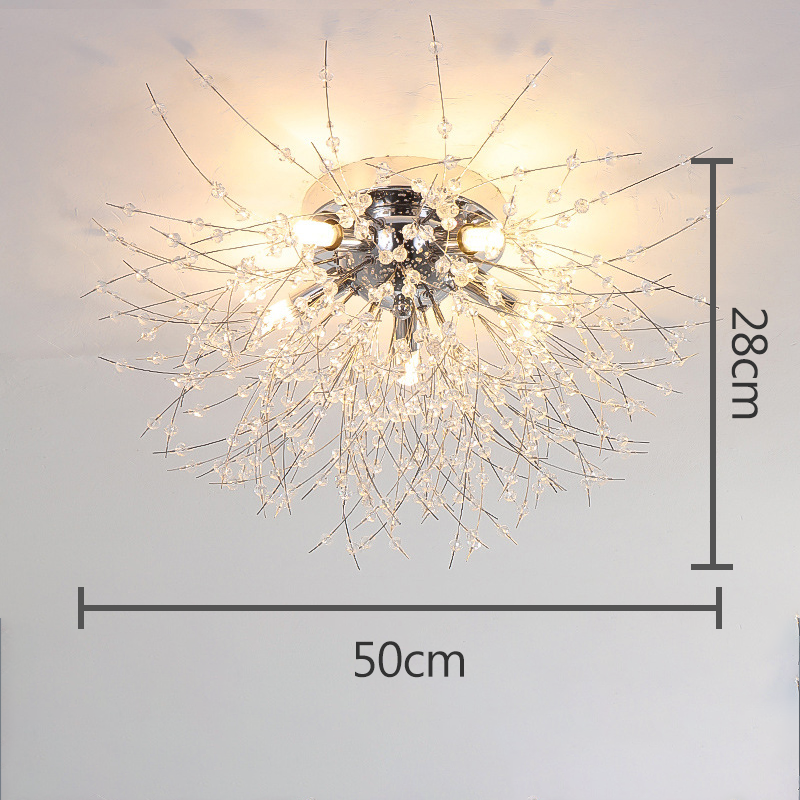Kristallen plafondlamp paardenbloem