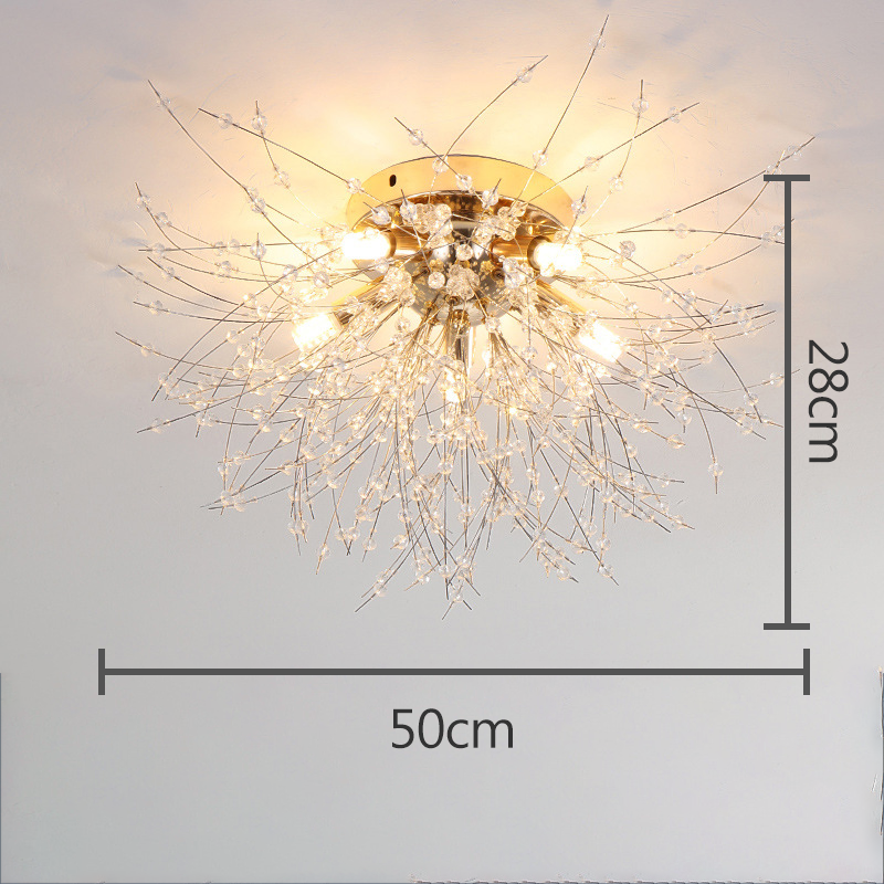 Kristallen plafondlamp paardenbloem