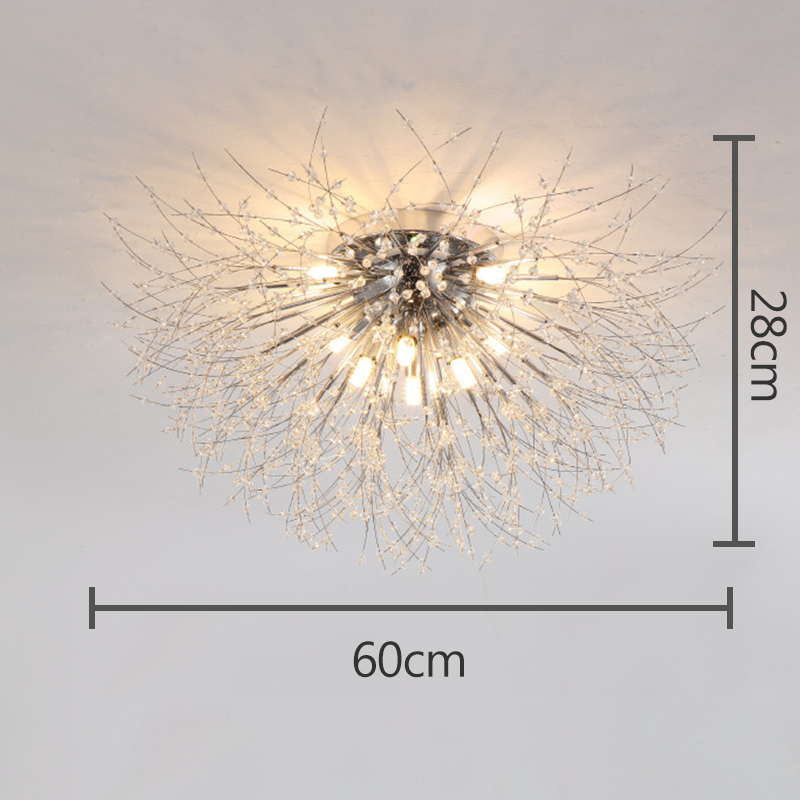 Kristallen plafondlamp paardenbloem