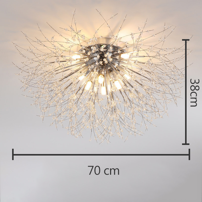 Kristallen plafondlamp paardenbloem
