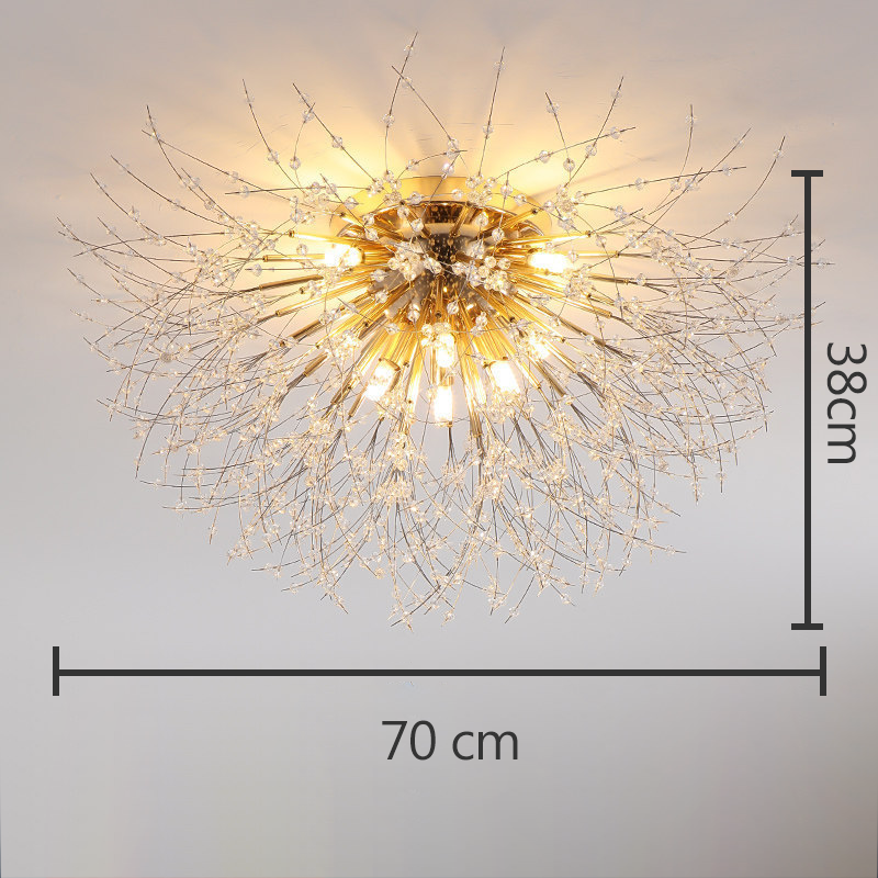 Kristallen plafondlamp paardenbloem