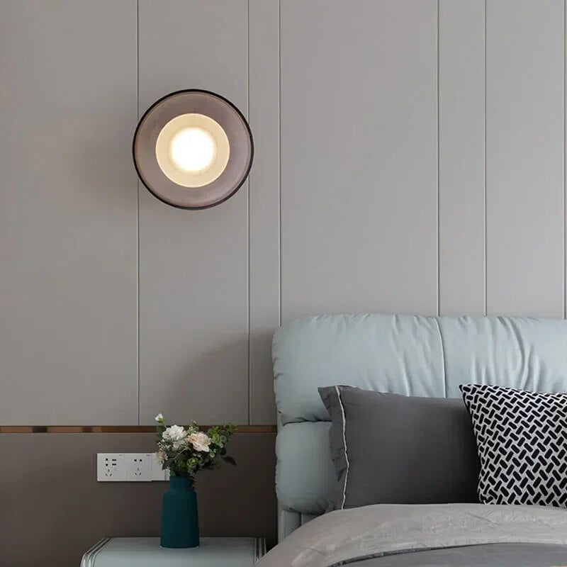 Novanimbus - ronde glazen wandlamp