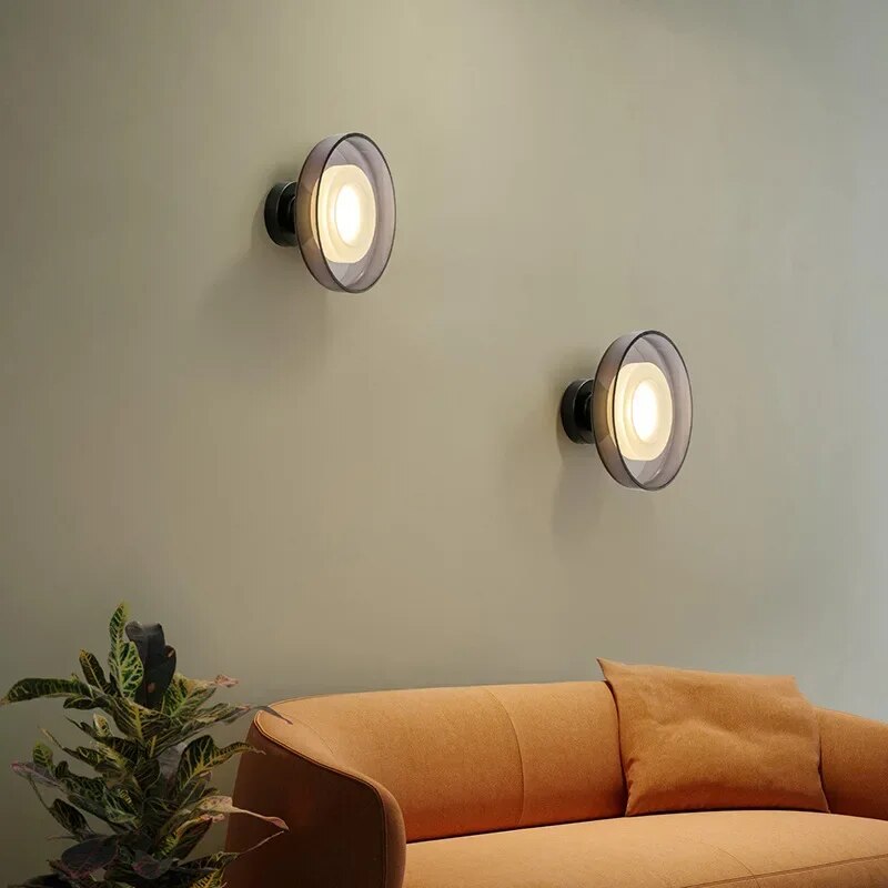 Novanimbus - ronde glazen wandlamp