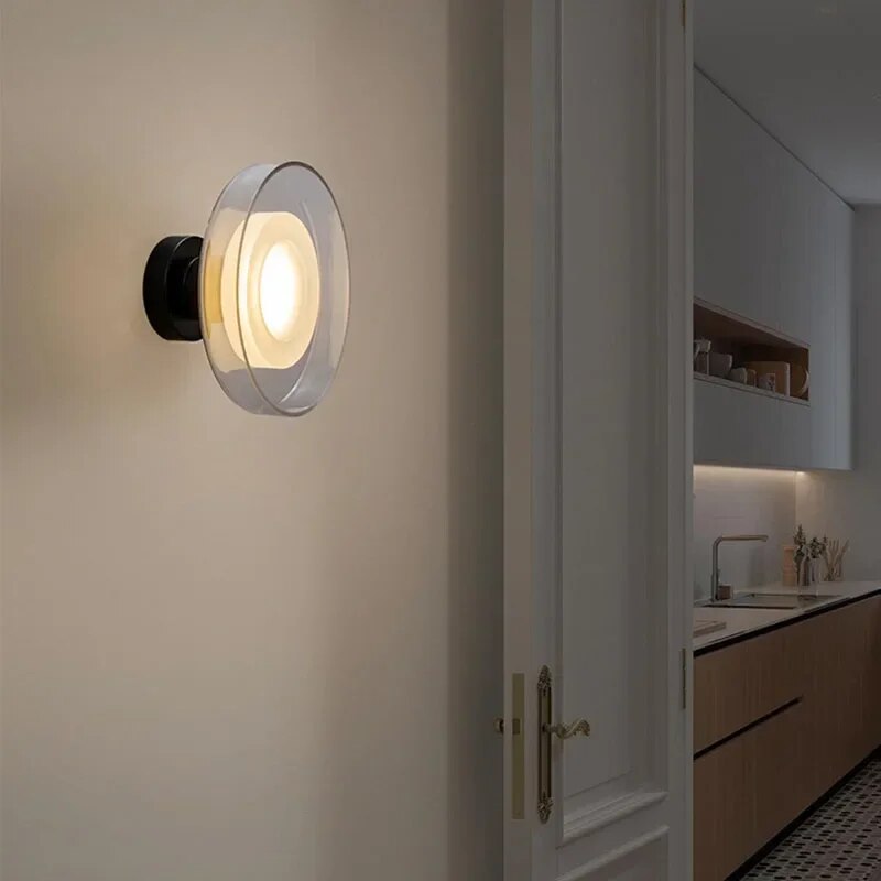 Novanimbus - ronde glazen wandlamp