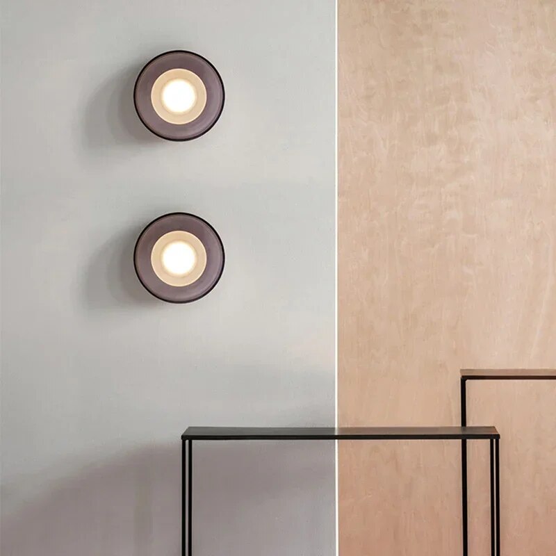 Novanimbus - ronde glazen wandlamp