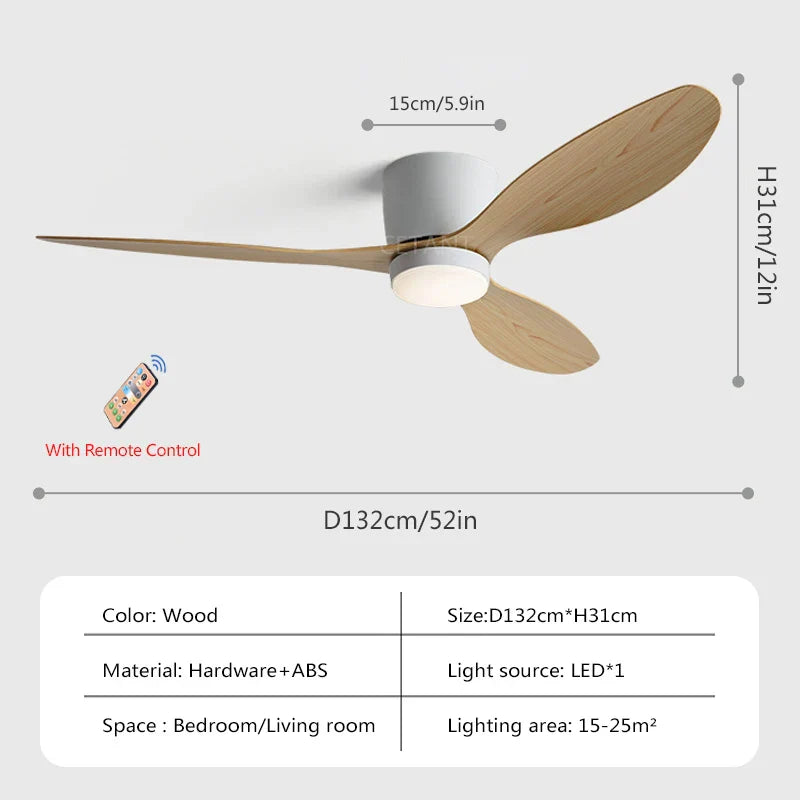 Nordic led-plafondventilatorlamp