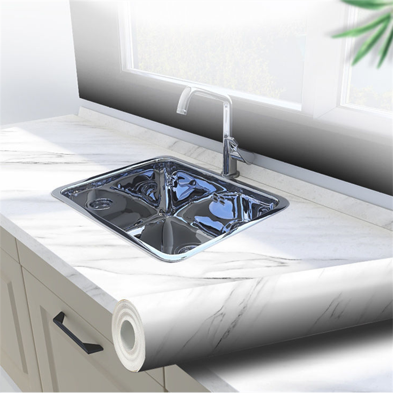 Zwart marmer waterdicht behang