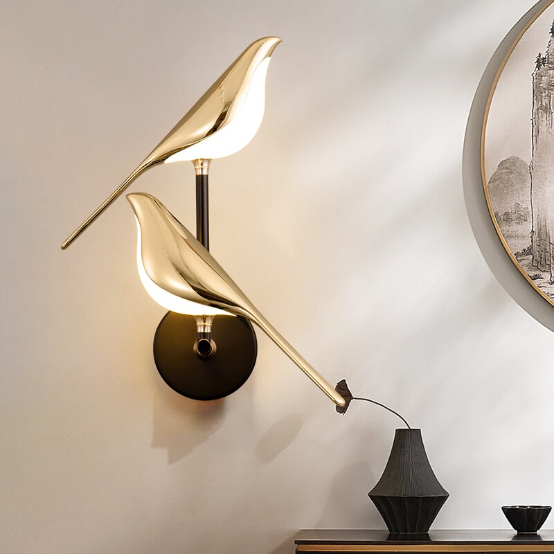 Lumibird - nordic led vogel wandlamp