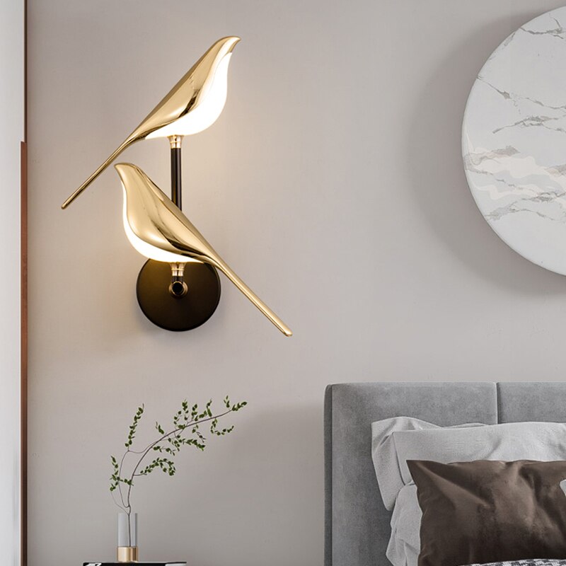 Lumibird - nordic led vogel wandlamp