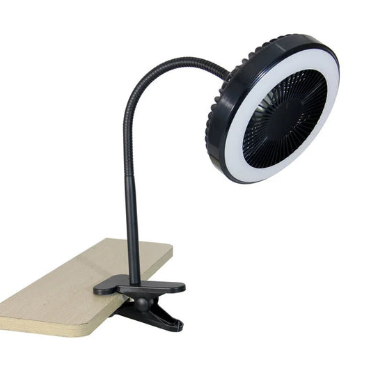 Draagbare 2-in-1 ventilator met leds en clip - mani