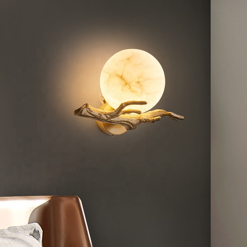 NordicMarble  | wandlamp met koperen accenten